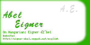 abel eigner business card